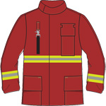 FireDex Wildland Fire Jackets, NFPA - Deluxe, Cotton, Red