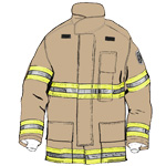 FireDex FXC 32X Chieftain Turnout Coats NFPA - Deluxe - Nomex - Tan