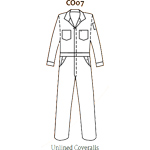 Topps CO07-5530 Unlined FR Coveralls 4.5 oz Nomex Grey