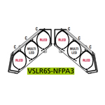 Federal Signal VSLR6S-NFPA3 Split Vision SLR