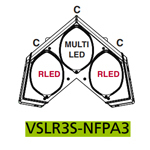 Federal Signal VSLR3S-NFPA3 Three-Pod Vision SLR