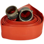 ATI 50H5RR25N Jafrib Fire Hose, 5" Dia, 25 ft, Red 1 PK