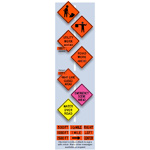 Dicke 3000XP-48M Roll-Up Sign Only, 48" Fold and Roll Panel - Mesh