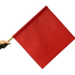 Dicke 2036-24 Red Warning Flags, 24" Red Vinyl Flag w/36" Wood Staf