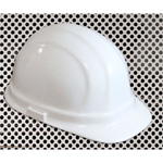 Chicago Protective HC-WHITE-SLT White Plastic Slotted Hard Cap