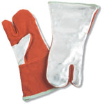 Welding Gloves Domestic Leather Aluminized One Finger