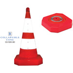 Reflective Collapsible Cones with LED Lights by Cortina