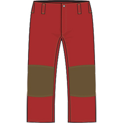 FireDex Wildland Fire Pants, NFPA - Standard, Cotton, Red