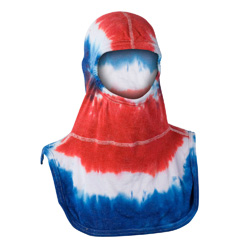 Majestic Tie Dye Red, White, and Blue NFPA Hood PAC II