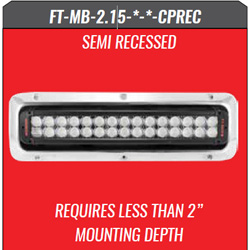 FireTech FT-MB-2.15-FT-W-CPREC Light 150 Watt Semi-Recessed Scene Li