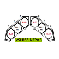 Federal Signal VSLR6S-NFPA3 Split Vision SLR