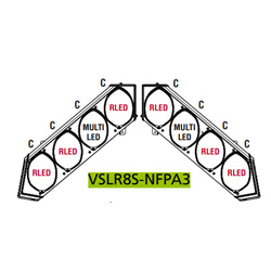 Federal Signal VSLR8S-NFPA3 Split Vision SLR