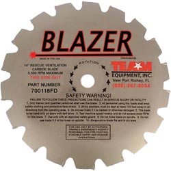 Team Blazer FD Carbide Tipped Rescue Blades - 12" and 14" - IN STOCK