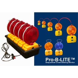 Dicke Pro-B-Amber Pro-B-LITE Rechargeable Sequential Barricade Light Set - Amber