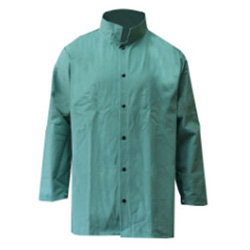 Chicago Protective 601-GW315 40" Jacket, 12 oz. Green FR Cotton, Sty