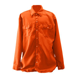 Chicago Protective 625-NMX-4.5-O Orange Nomex® IIIA FR Work Shirt
